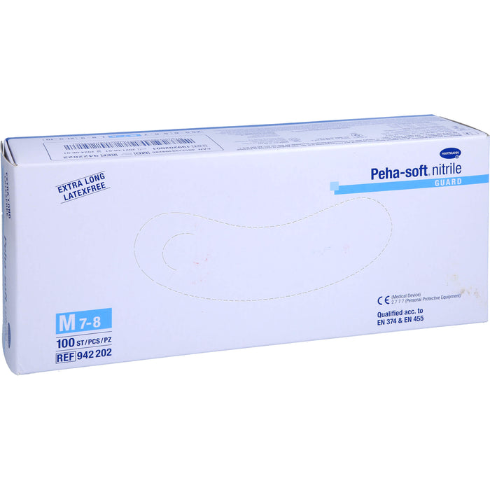 Peha-soft nitrile guard Unters.handsch.M unst.pfr., 100 St HAS