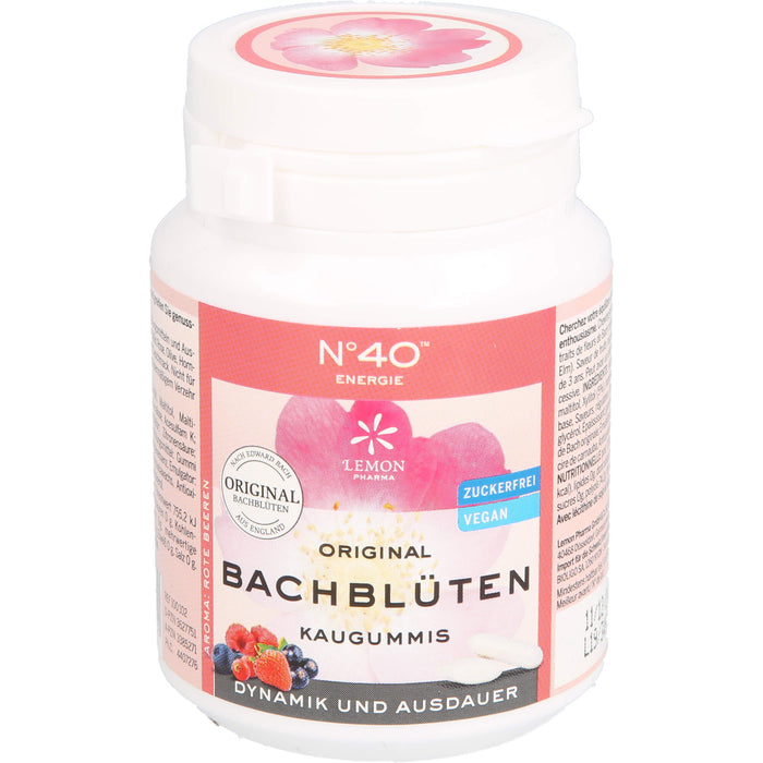 LEMON PHARMA Bachblüten No. 40 Energie Kaugummis, 40 St. Kaugummi
