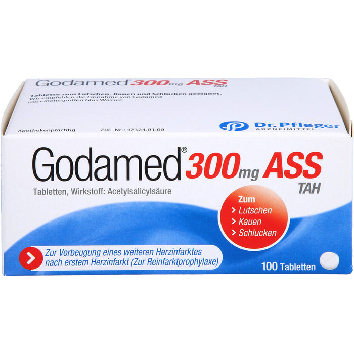 Godamed 300 mg ASS TAH Tabletten magenverträglicher Herzschutz, 100 St. Tabletten