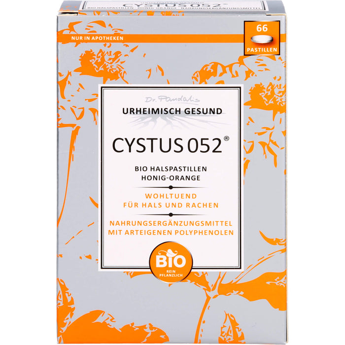 Dr. Pandalis Cystus 052 Bio Halspastillen Honig-Orange, 66 St. Pastillen