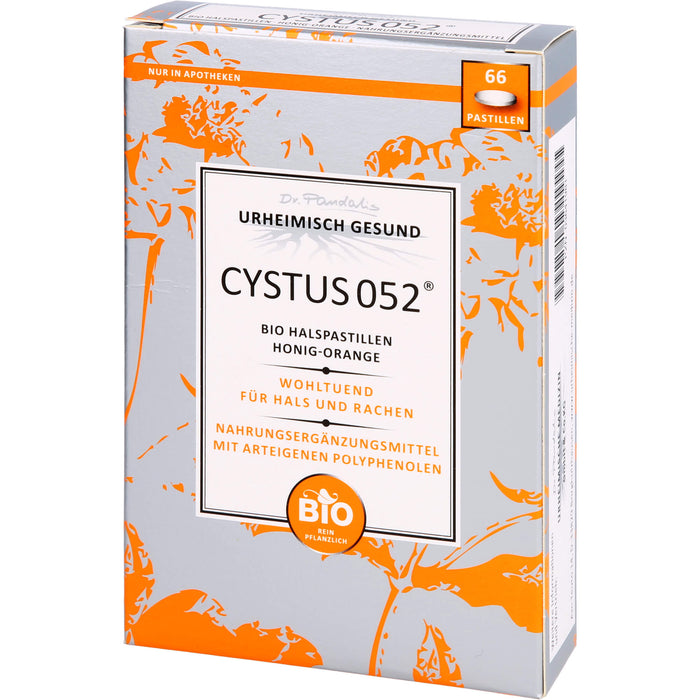 Dr. Pandalis Cystus 052 Bio Halspastillen Honig-Orange, 66 St. Pastillen