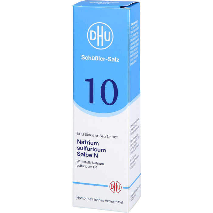 DHU Schüßler-Salz Nr. 10 Natrium sulfuricum N D4– Das Mineralsalz der inneren Reinigung – das Original, 50 g Salbe