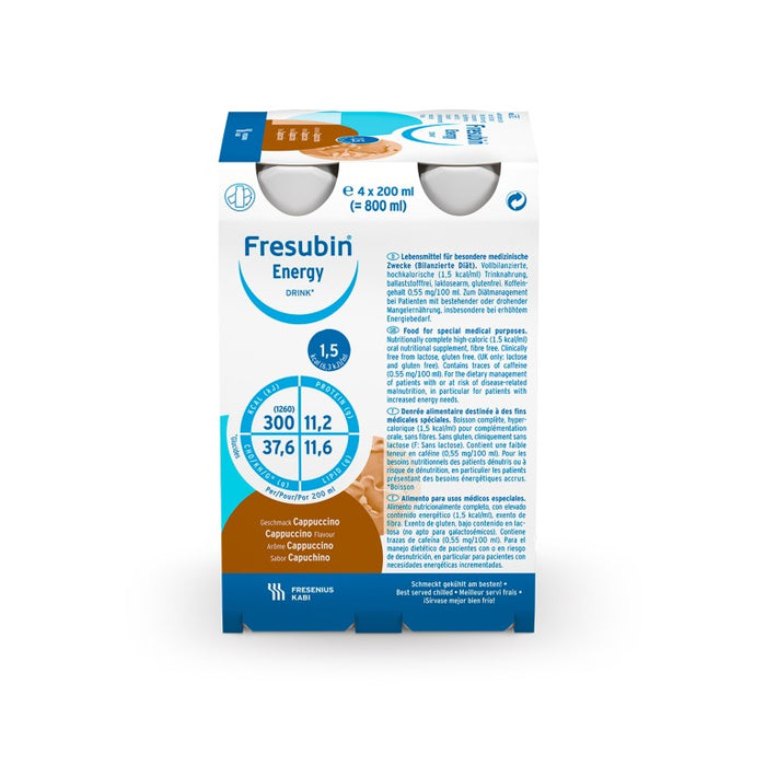 Fresubin Energy DRINK Cappuccino Trinkflasche, 6X4X200 ml LOE