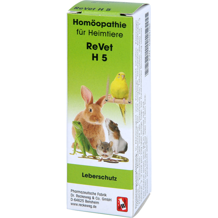 ReVet H 5 Globuli für Heimtiere als Leberschutz, 10 g Globuli