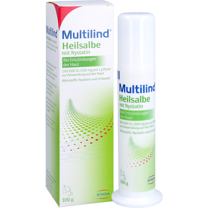 Multilind Heilsalbe mit Nystatin bei Entzündungen der Haut, 100 g Creme