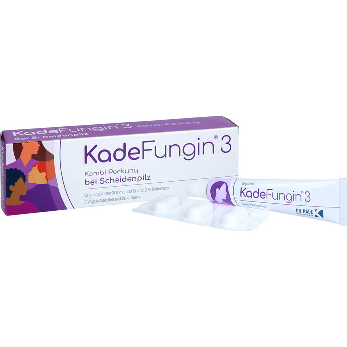 KadeFungin 3 Kombi-Packung Vaginaltabletten und Creme, 1 St. Kombipackung