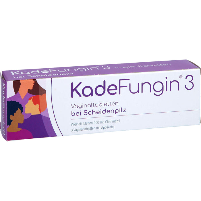 KadeFungin 3 Vaginaltabletten mit Applikator, 3 St. Tabletten