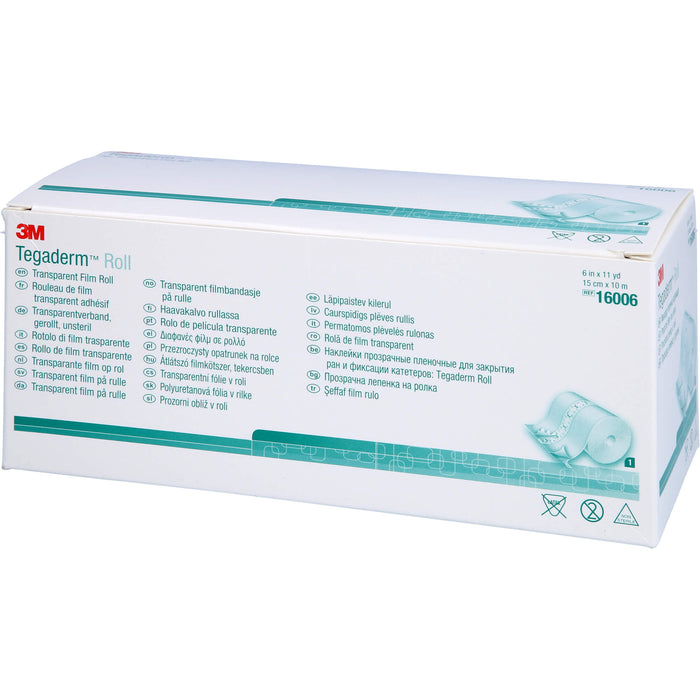 3M Tegaderm Rolle unsteriler Transparentverband 15 cm x 10 m, 1 St. Pflaster