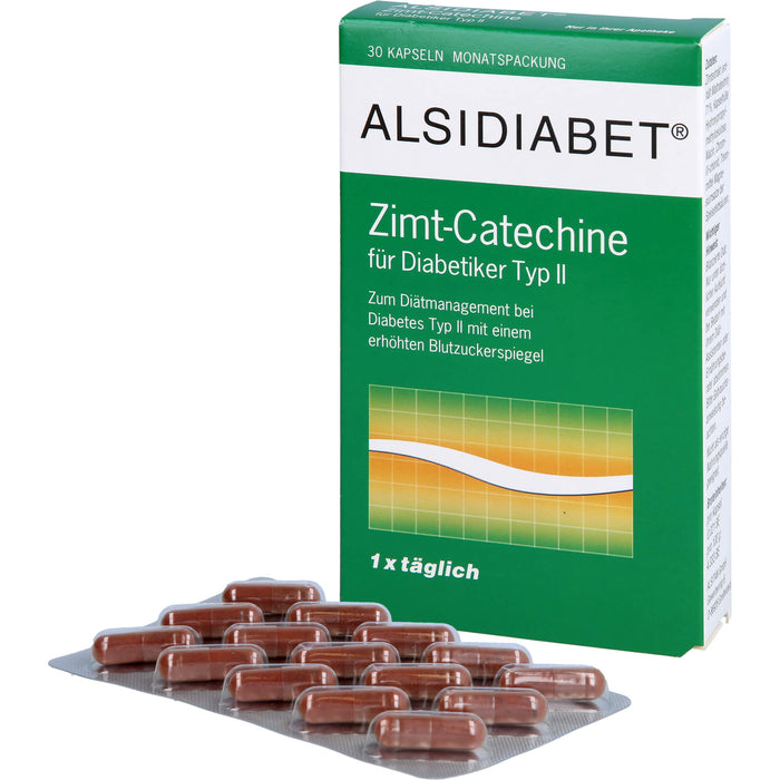 ALSIDIABET Zimt-Catechine für Diabetiker Typ II Kapseln, 30 St. Kapseln
