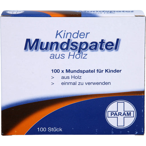 PARAM Mundspatel für Kinder aus Holz, 100 St. Holzspatel