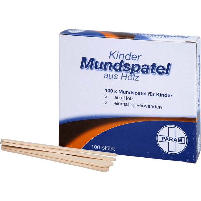 PARAM Mundspatel für Kinder aus Holz, 100 St. Holzspatel
