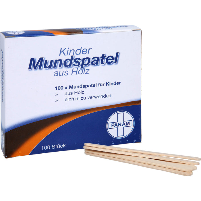 PARAM Mundspatel für Kinder aus Holz, 100 St. Holzspatel