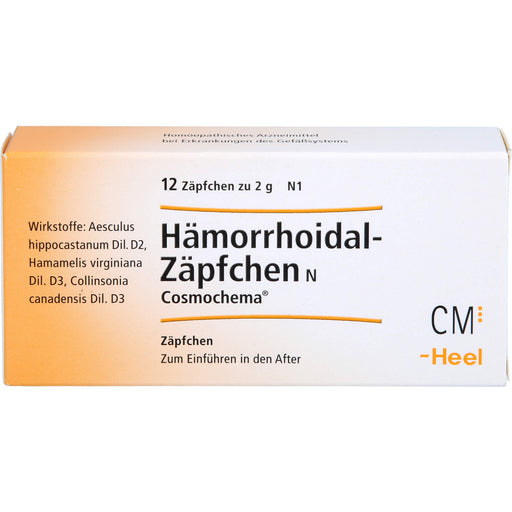 Hämorrhoidal Zäpfchen N Cosmochema, 12 St. Zäpfchen