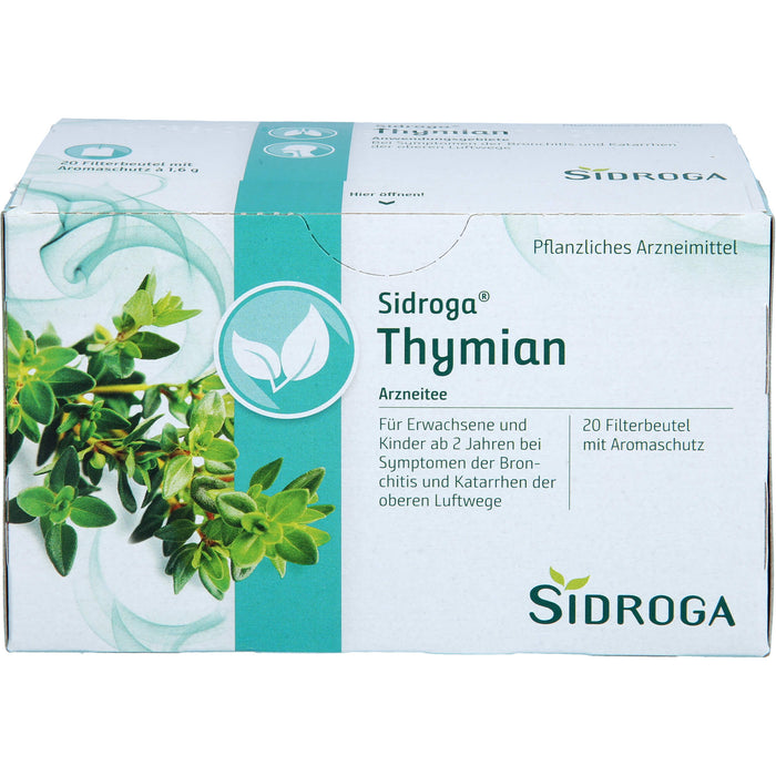 Sidroga Thymian Arzneitee bei Symptomen der Bronchitis, 20 St. Filterbeutel