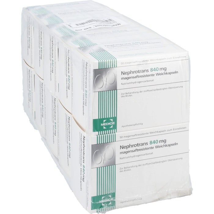 Nephrotrans 840 mg Weichkapseln zur Behandlung der stoffwechselbedingten Übersäuerung des Blutes, 500 St. Kapseln