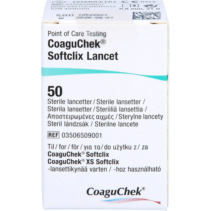 CoaguChek Softclix Lancet sterile Lanzetten zur sanften Blutentnahme, 50 St. Packung