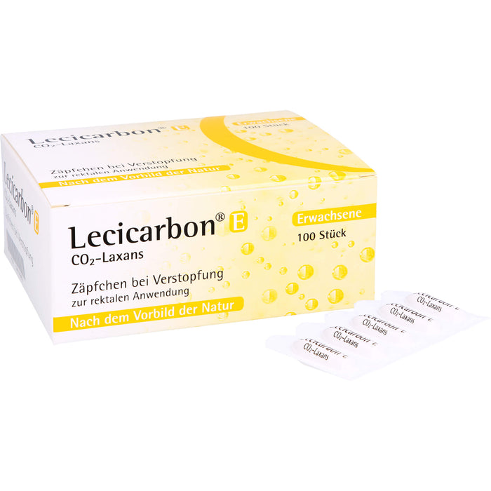 Lecicarbon E CO2-Laxans Zäpfchen bei Verstopfung, 100 St. Zäpfchen