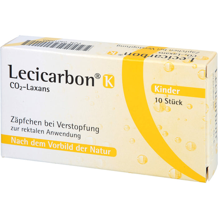 Lecicarbon  K CO2-Laxans (Kinderzäpfchen), 10 St. Zäpfchen