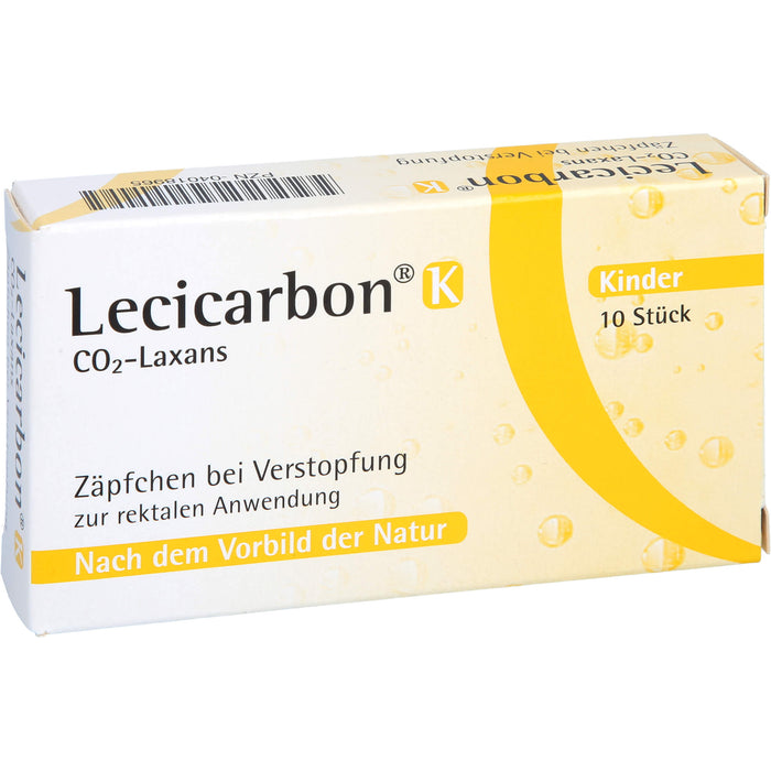 Lecicarbon  K CO2-Laxans (Kinderzäpfchen), 10 St. Zäpfchen