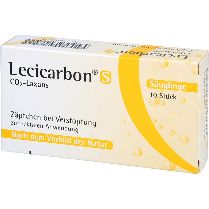 Lecicarbon  S CO2-Laxans (Säuglingszäpfchen), 10 St. Zäpfchen