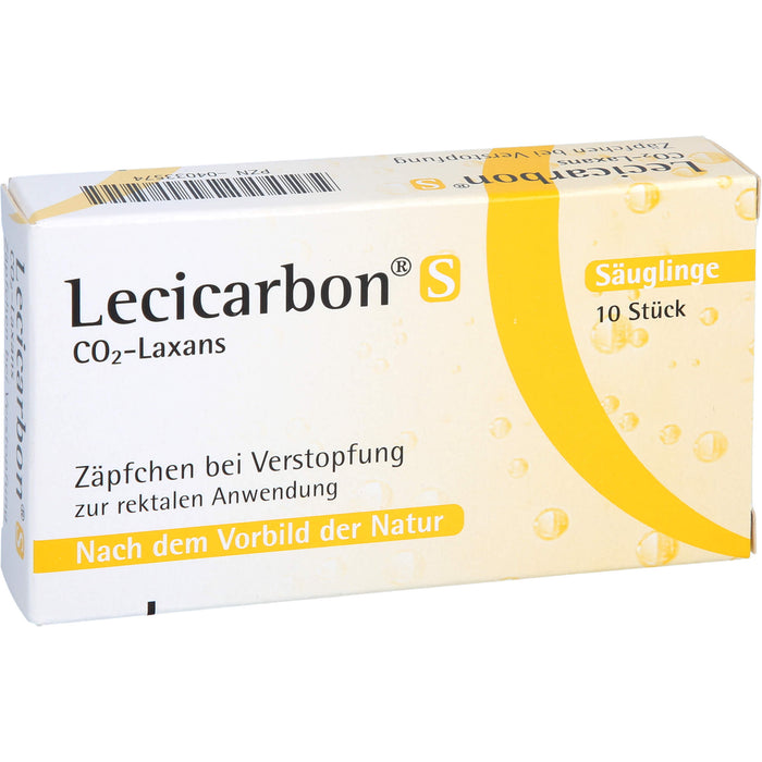 Lecicarbon  S CO2-Laxans (Säuglingszäpfchen), 10 St. Zäpfchen