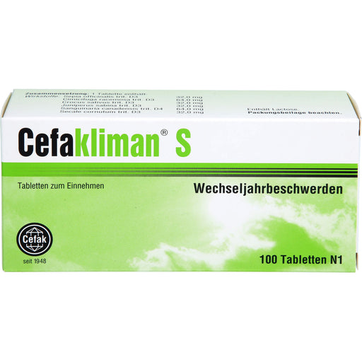 Cefakliman S Tabletten bei Wechseljahresbeschwerden, 100 St. Tabletten