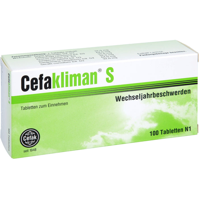 Cefakliman S Tabletten bei Wechseljahresbeschwerden, 100 St. Tabletten