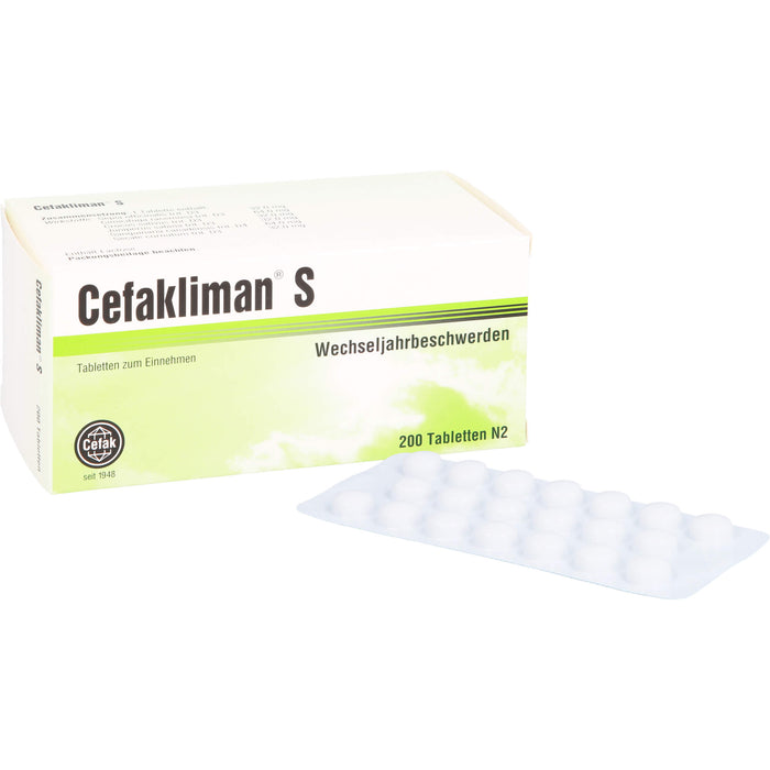 Cefakliman S Tabletten bei Wechseljahrbeschwerden, 200 St. Tabletten