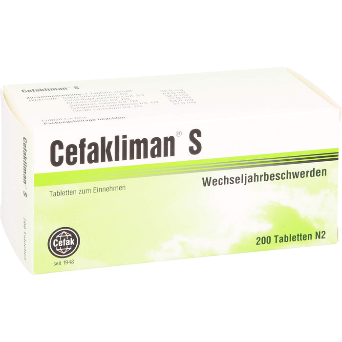 Cefakliman S Tabletten bei Wechseljahrbeschwerden, 200 St. Tabletten