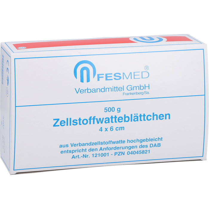 ZELLWA BLAETTCHEN HOCHGEBLEICHT CHLORFR 4X6CM, 500 g TUP