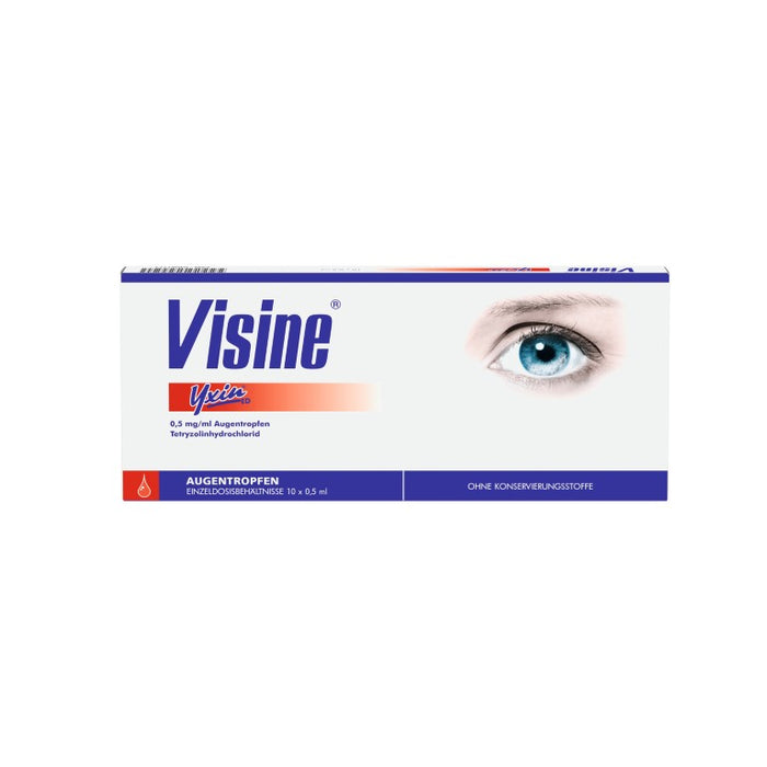 Visine Yxin ED Augentropfen bei Augenreizungen, 10 St. Einzeldosispipetten