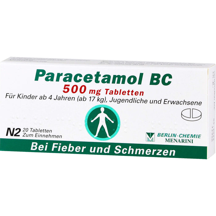 Paracetamol BC 500 mg Tabletten, 20 St. Tabletten