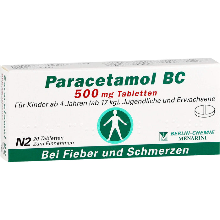 Paracetamol BC 500 mg Tabletten, 20 St. Tabletten