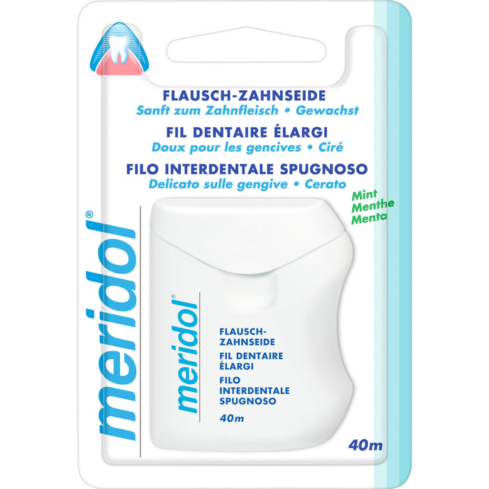 meridol Flausch-Zahnseide Mint gewachst 40 m, 1 St. Zahnseide