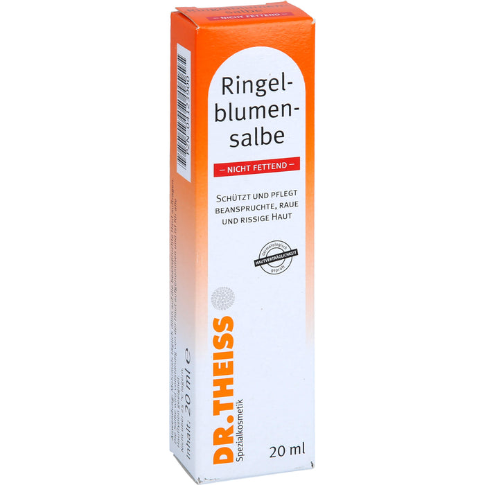 Dr.Theiss Ringelblumen Salbe nicht fettend schützt und pflegt beanspruchte, raue und rissige Haut, 20 ml Salbe
