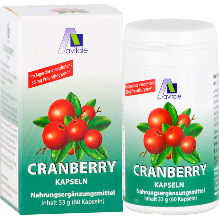 Avitale Cranberry Kapseln 400mg, 60 St. Kapseln