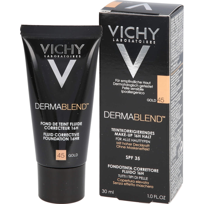 VICHY Dermablend teintkorrigierendes Make-up Fluid 45 Gold, 30 ml Lösung
