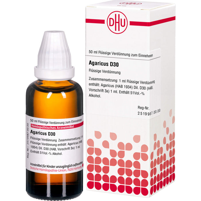 Agaricus D30 DHU Dilution, 50 ml Lösung