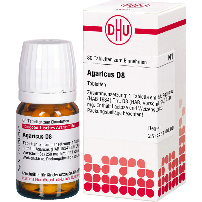 Agaricus D8 DHU Tabletten, 80 St. Tabletten
