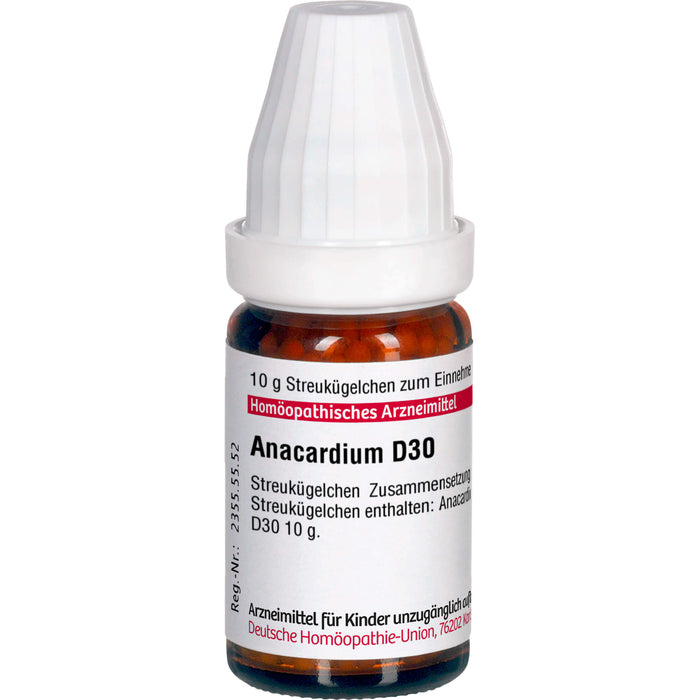 DHU Anacardium D30 Streukügelchen, 10 g Globuli