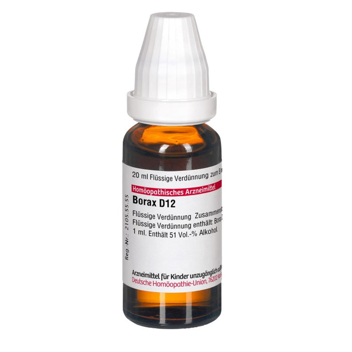 Borax D12 DHU Dilution, 20 ml Lösung