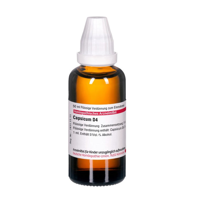 Capsicum D4 DHU Dilution, 50 ml Lösung