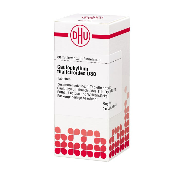 Caulophyllum thalictroides D30 DHU Tabletten, 80 St. Tabletten