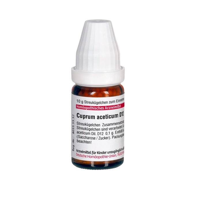 Cuprum aceticum D12 DHU Globuli, 10 g Globuli