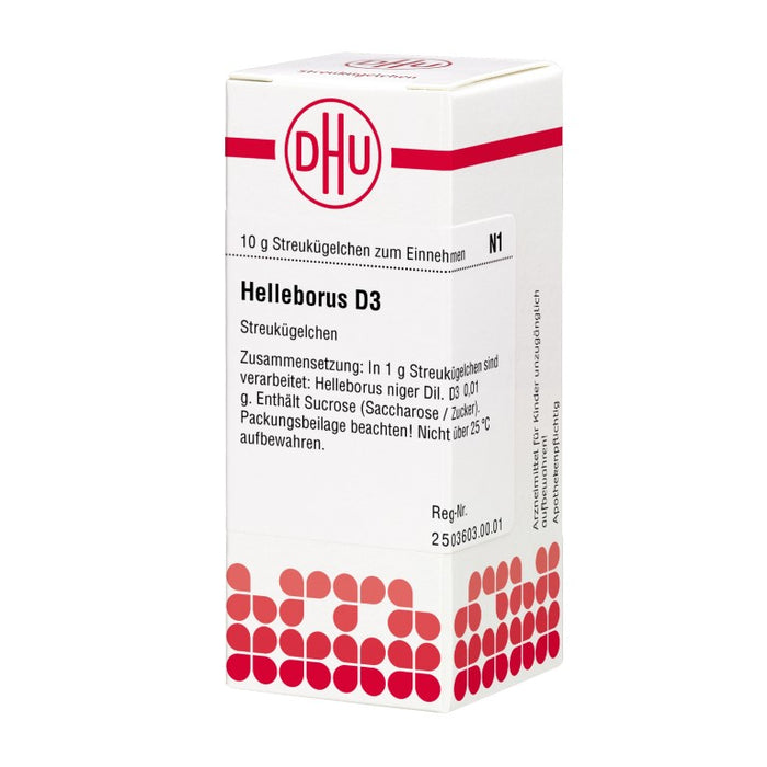 Helleborus D3 DHU Globuli, 10 g Streukügelchen