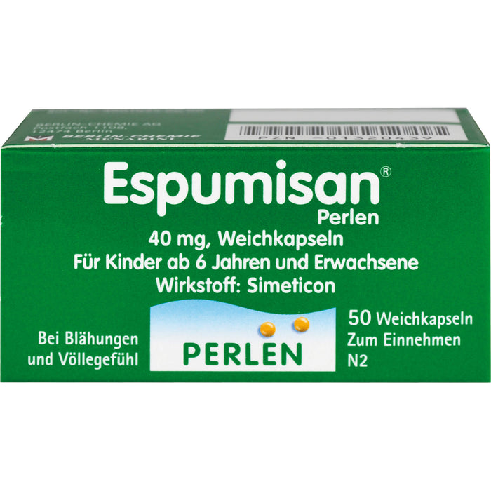 Espumisan Perlen 40 mg Emra Weichkapseln gegen Blähungen, 50 St. Kapseln