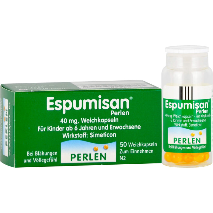 Espumisan Perlen 40 mg Emra Weichkapseln gegen Blähungen, 50 St. Kapseln