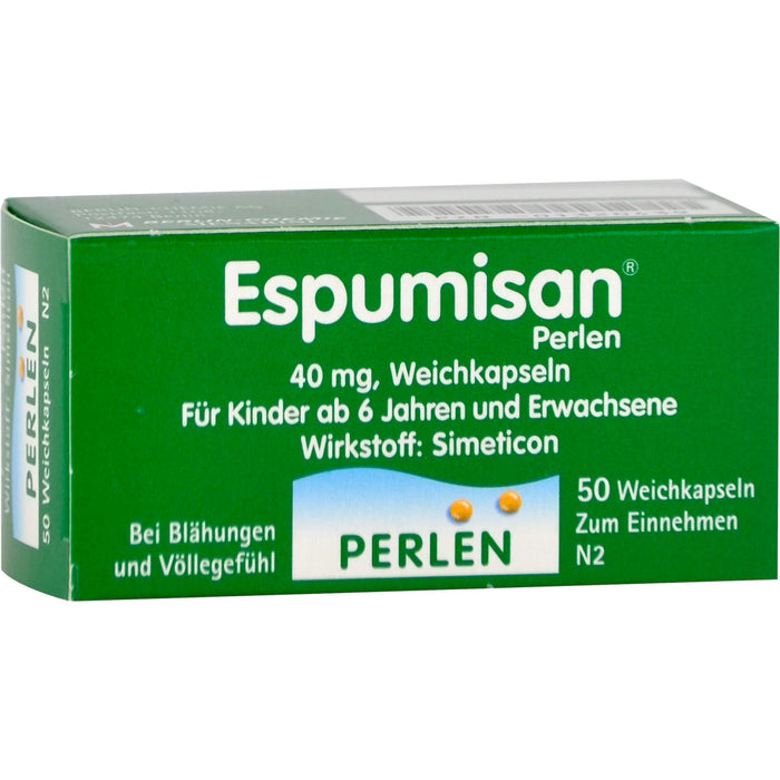 Espumisan Perlen 40 mg Emra Weichkapseln gegen Blähungen, 50 St. Kapseln