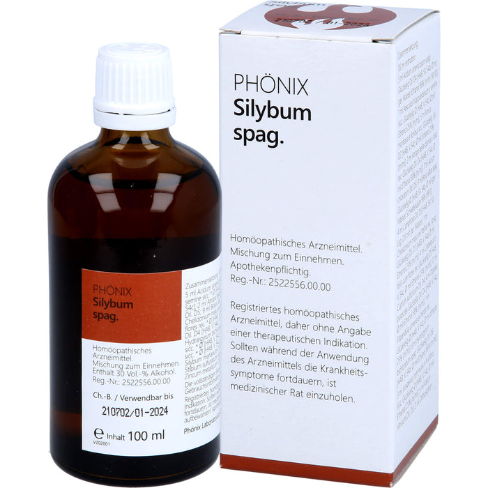 PHÖNIX Silybum Spag. Tropfen, 100 ml Mischung
