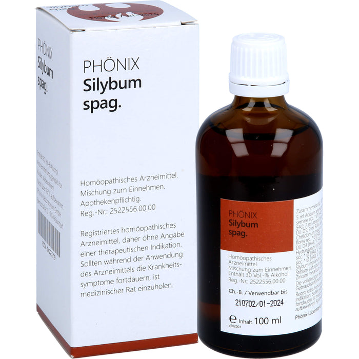 PHÖNIX Silybum Spag. Tropfen, 100 ml Mischung